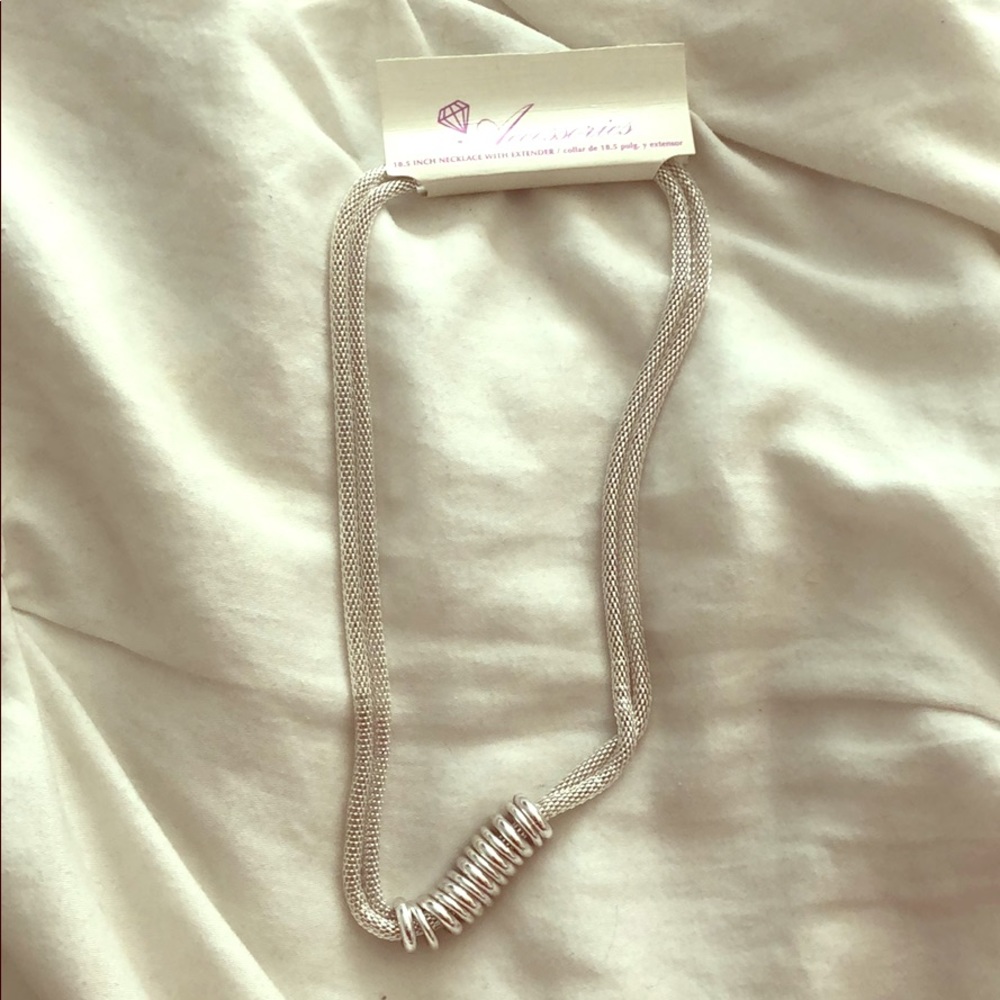 Silver colored necklace